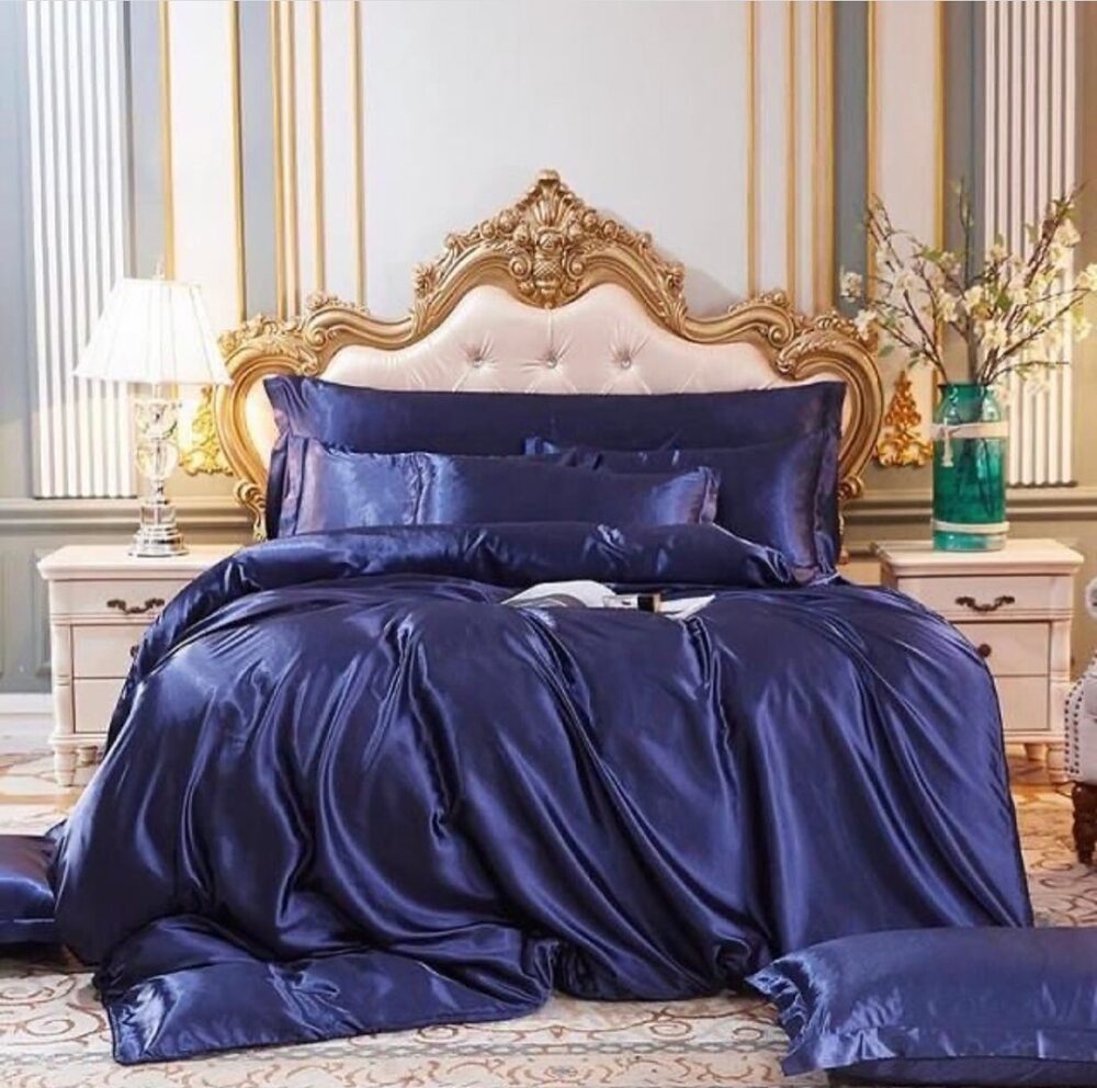 Mulberry Silk Bedding Set with Duvet Cover Bed Sheet Pillowcase Luxury Satin Bedsheet Solid Color King Queen Full Twin Size - Image 3