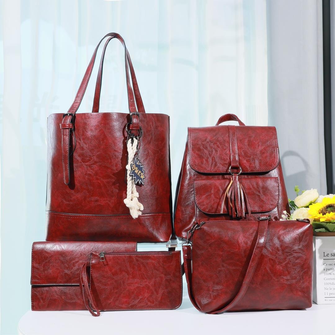 5 in1 Heavy Leather Ladies Handbag