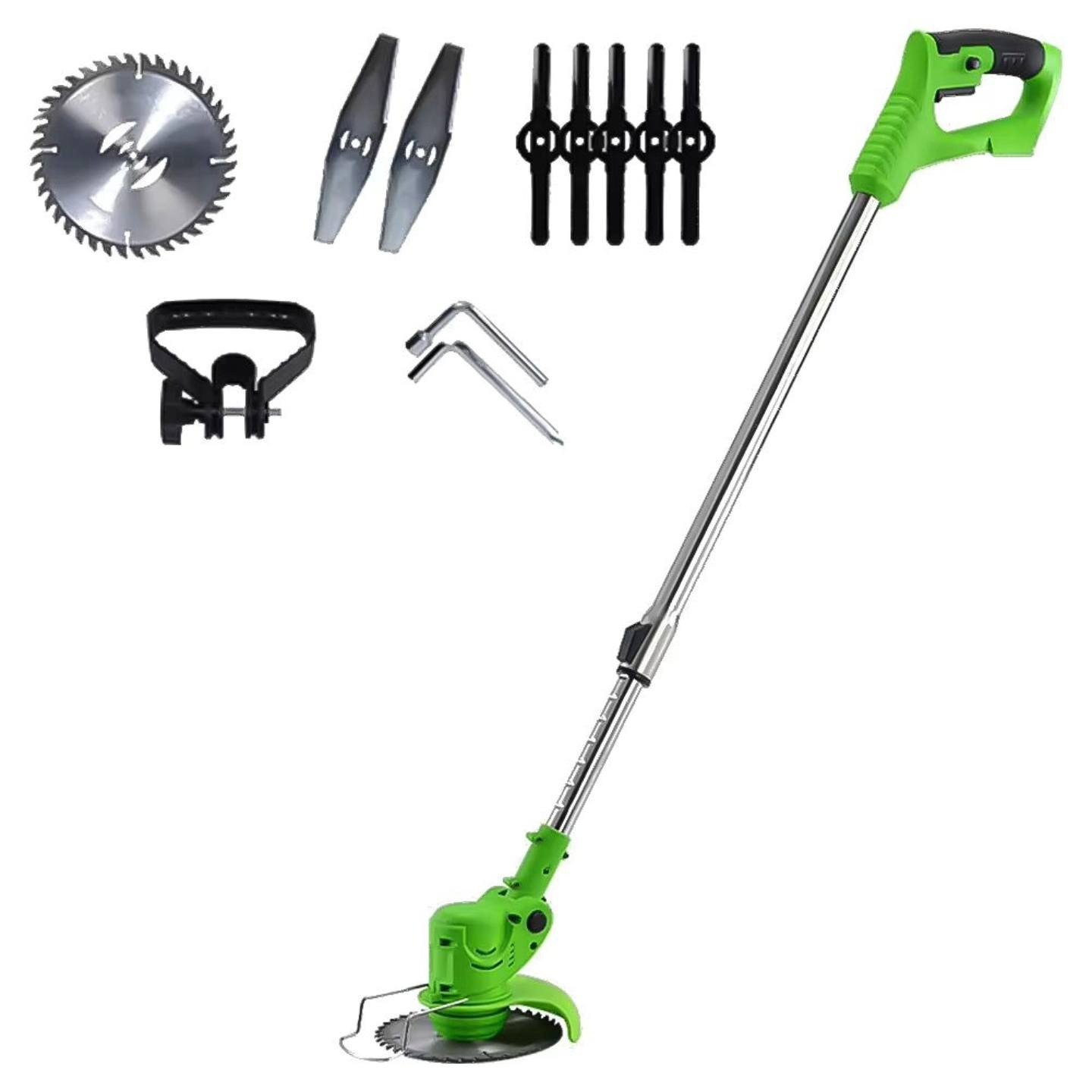 18V Cordless String Trimmer, 2.0Ah Battery Powered with Fast Charger, 12'' Grass Cutter with Auto Line Feed, 2-in-1 Electric Lawn Mower Grass Trimmer&Edger Lawn Tool