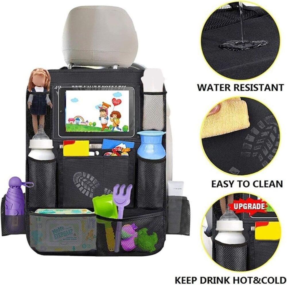 Pocket Car Seat Organizer Backseat with Tablet Holder, 24x17" Waterproof - Image 7
