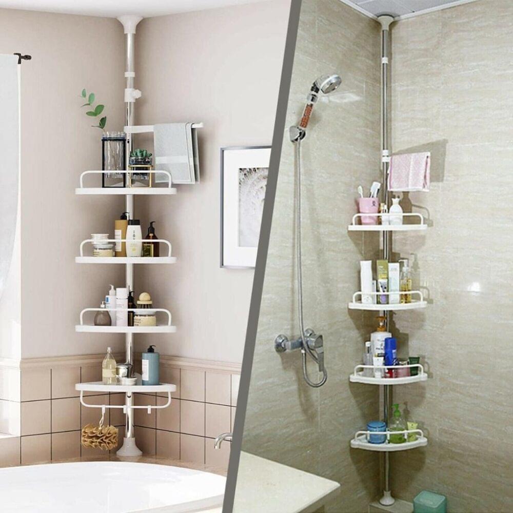 4 Layer Corner Shower Caddy, Adjustable Shower Shelf Organizer - Image 3